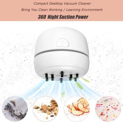 YUNYILAN Aspirador de escritorio con recarga USB, mini aspir