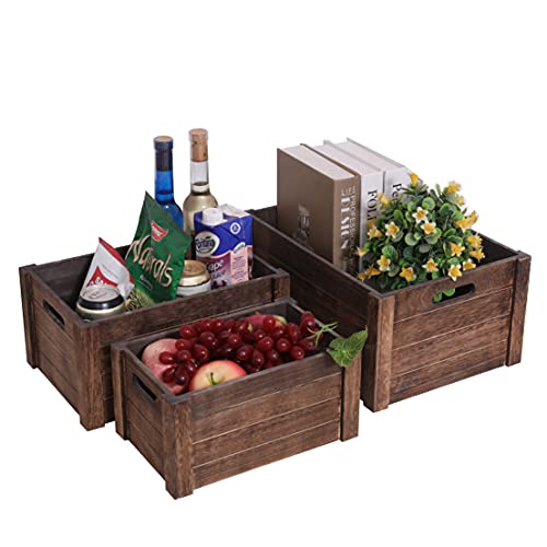 Caja de madera negra antigua para almacenamiento, cajas deco