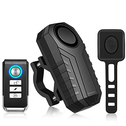 WSDCAM Alarma de bicicleta con mando a distancia 113 dB, res