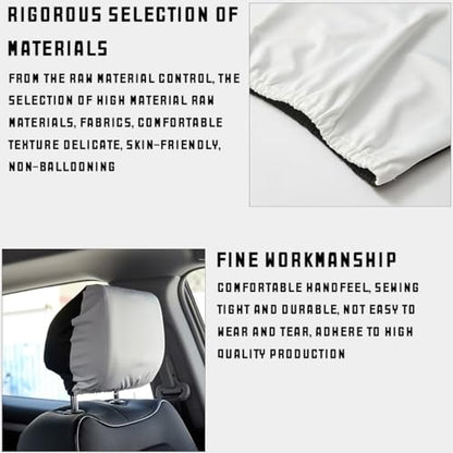 BELOMI 4 fundas para reposacabezas de asiento de automóvil,