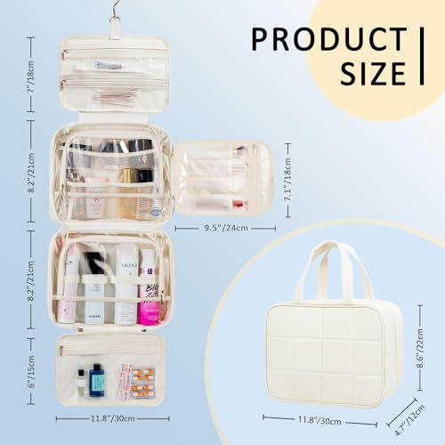 Neceser de viaje para mujer, bolsa de aseo colgante de viaje