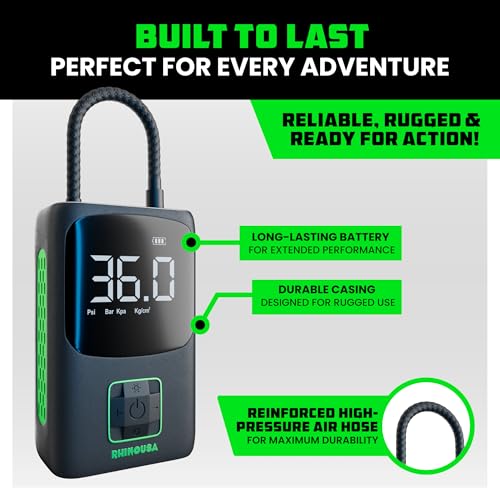 Rhino USA Inflador de neumáticos compresor de aire portátil