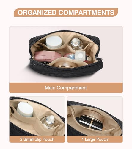 Marvolia Bolsa de maquillaje para bolso, bolsa de cosméticos