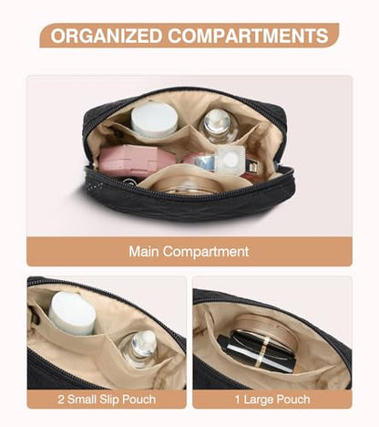Marvolia Bolsa de maquillaje para bolso, bolsa de cosméticos