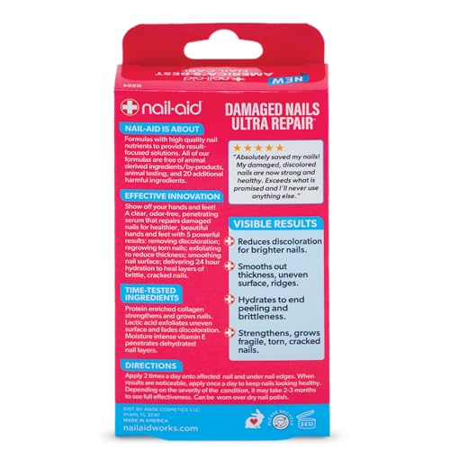 Nail-Aid - Uñas dañadas 5 en 1 multireparación para uñas de