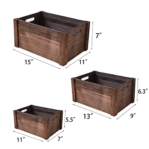 Caja de madera negra antigua para almacenamiento, cajas deco