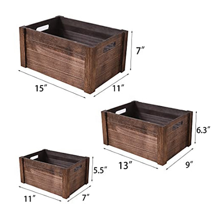 Caja de madera negra antigua para almacenamiento, cajas deco