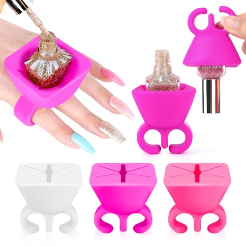 SAVILAND 3 anillos para esmalte de uñas: antiderrames, porta