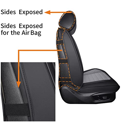 Aierxuan - 2 fundas de asiento delantero, universales, para