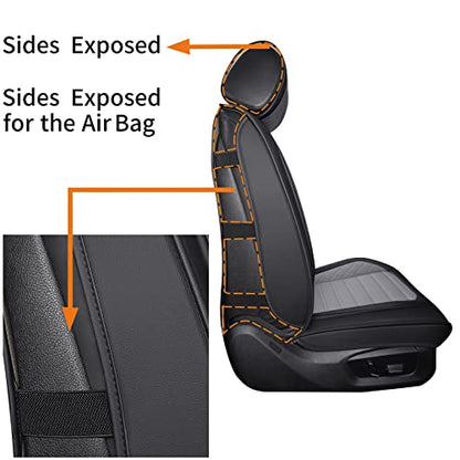 Aierxuan - 2 fundas de asiento delantero, universales, para