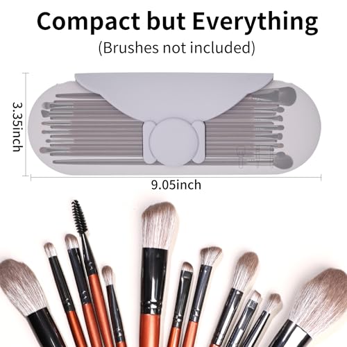 Silicone Makeup Brush Holder with Cleaning Pad - Travel Brus