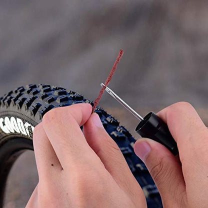 Kit de reparación de neumáticos de bicicleta sin cámara, par