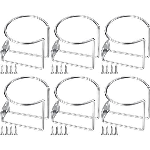 6 soportes de acero inoxidable para bebidas con anillo de ba
