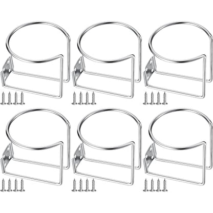 6 soportes de acero inoxidable para bebidas con anillo de ba