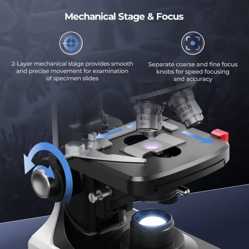 [Fuente de alimentación dual] Microscopios trinoculares comp