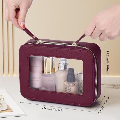 Bolsa de maquillaje transparente pequeña para cosméticos y a