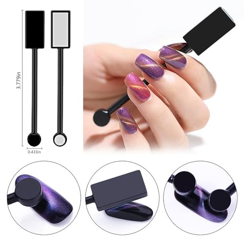 JERCLITY 14 imanes de ojo de gato para uñas, imanes de uñas