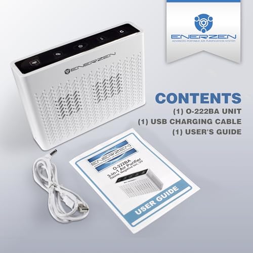 Enerzen O-222BA - Generador de ozono portátil 3 en 1 de 1,25