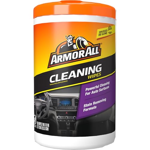 Armor All Toallitas de limpieza de coche, toallitas para int
