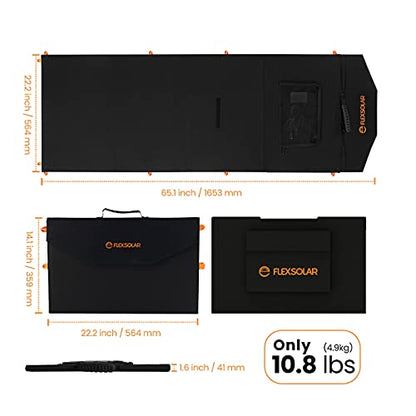 FlexSolar Paneles solares plegables de 120 W, cargadores de
