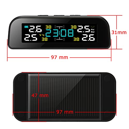 Sistema de monitoreo de presión de neumáticos, TPMS solar in