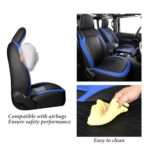 Coverado Fundas de asiento de 4 puertas para Jeep Wrangler,