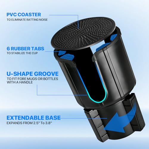 Adaptador expansor para portavasos de automóvil, compatible