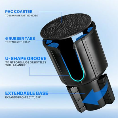 Adaptador expansor para portavasos de automóvil, compatible