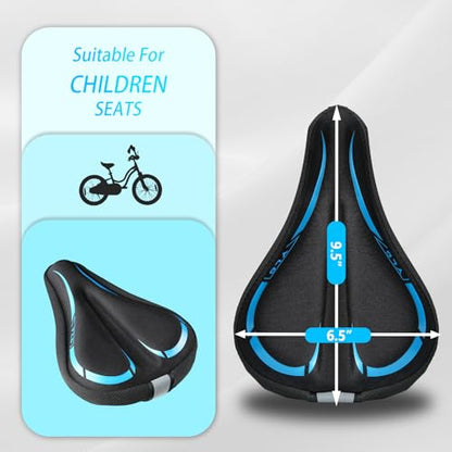 YLG Cojín de asiento de bicicleta para niños, funda de asien