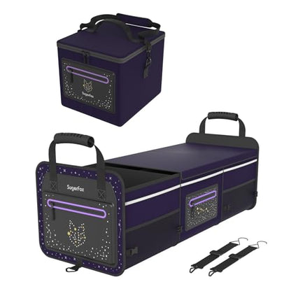 Organizador de maletero, plegable, 95L, morado, incluye paqu