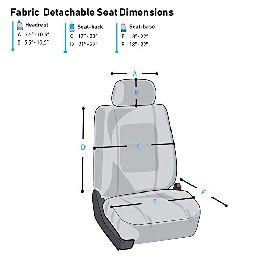 FH Group - Funda de asiento de tela plana para asiento de cu
