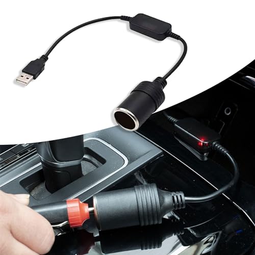 1 cable USB para automóvil, adaptador convertidor hembra de