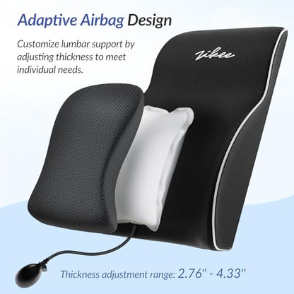 ZIKEE La almohada de apoyo lumbar ajustable proporciona un a