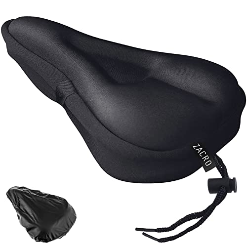 Zacro Cojín de asiento de bicicleta, funda acolchada de gel