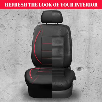 CAR PASS - Fundas para asiento universal., Negro y rojo