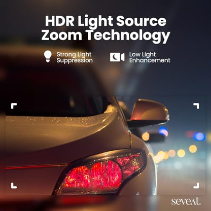 Dashcam espejo 4K con cámara trasera 2K, gran angular de 170