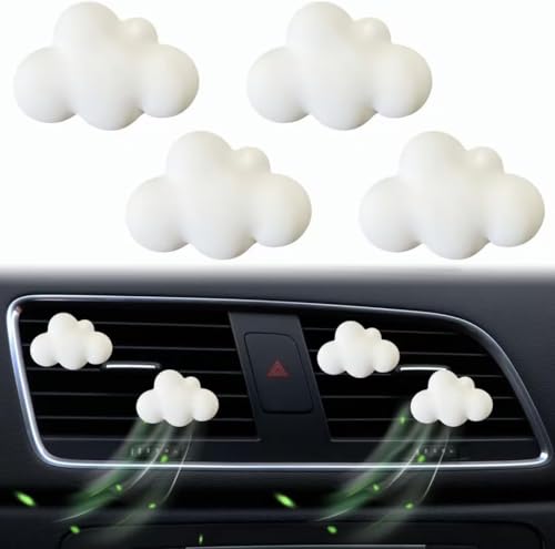 4 clips de ventilación de aire de nube blanca, ambientadores