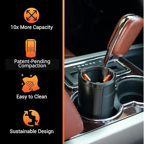Bote de basura portátil para automóvil, compactación de basu