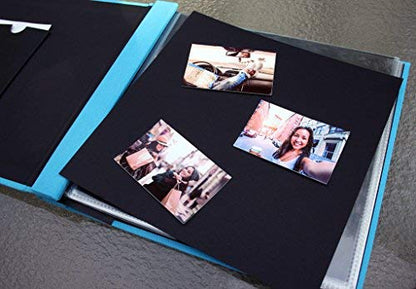 Zink Álbum de fotos cubierto de tela de 8 x 8 pulgadas con v