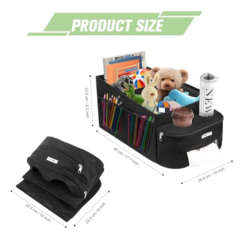 Organizador plegable para asiento de pasajero, diseño plegab