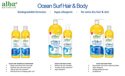 Alba Botanica Loción corporal muy emoliente, Ocean Surf, 32
