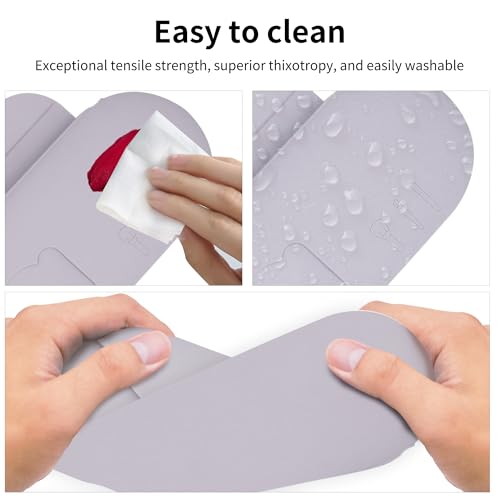 Silicone Makeup Brush Holder with Cleaning Pad - Travel Brus