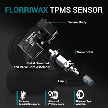 Sensor TPMS, juego de 4 sensores de presión de neumáticos de