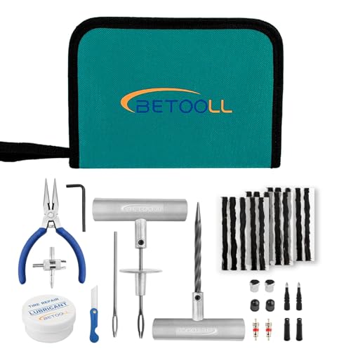 BETOOLL Kit universal de reparación de neumáticos, kit de 35