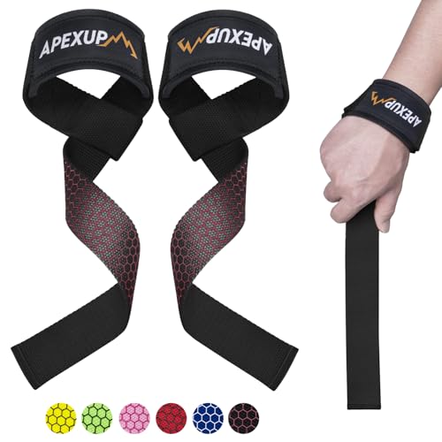 APEXUP Correas de levantamiento con neopreno acolchado, sili