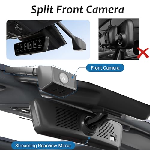 8.2″ Rear View Mirror Camera OEM with IPS Screen, Detached F