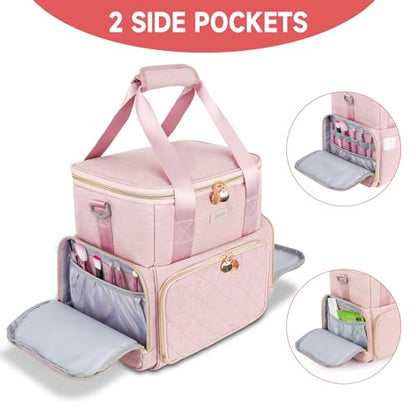 Bolsa de maquillaje extragrande, organizador de cosméticos 4