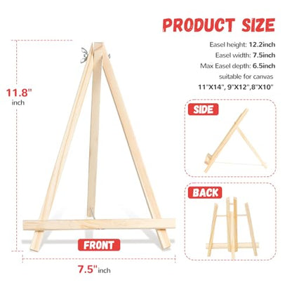 Zhithink Paquete de 10 caballetes de madera para pintar lien