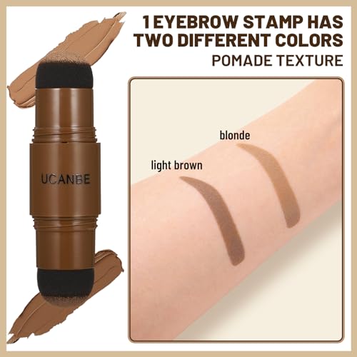 UCANBE Kit de plantillas de sellos de cejas de 25 piezas con