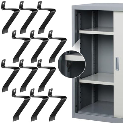 Zonon 12 clips de estante compatibles con gabinetes de metal